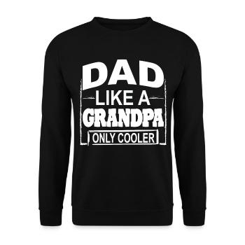 Grand-père grands-parents idée cadeau disant - Sweat-shirt Unisexe - noir - Devant - Alina (178cm) & Michal (187cm)