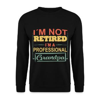 Grand-père grands-parents idée cadeau disant - Sweat-shirt Unisexe - noir - Devant - Alina (178cm) & Michal (187cm)