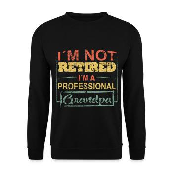 Grand-père grands-parents idée cadeau disant - Sweat-shirt Unisexe - noir - Devant - Alina (178cm) & Michal (187cm)