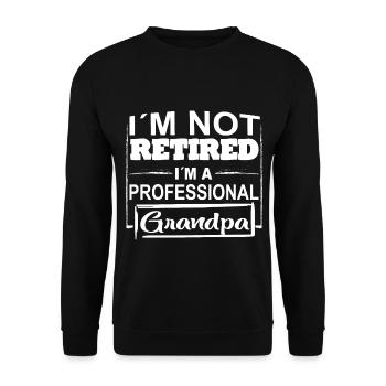 Grand-père grands-parents idée cadeau disant - Sweat-shirt Unisexe - noir - Devant - Alina (178cm) & Michal (187cm)