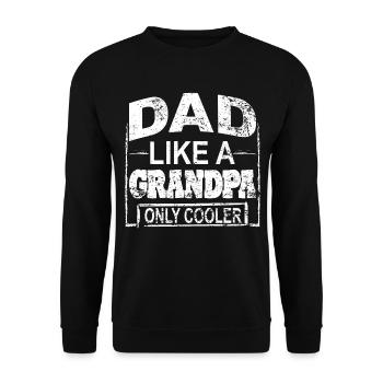 Grand-père grands-parents idée cadeau disant - Sweat-shirt Unisexe - noir - Devant - Alina (178cm) & Michal (187cm)