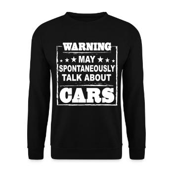 Mechaniker KFZ Auto Geschenkidee - Unisex Pullover - Schwarz - Vorne - Alina (178cm) & Michal (187cm)
