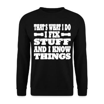 Idée cadeau de voiture mécanique - Sweat-shirt Unisexe - noir - Devant - Alina (178cm) & Michal (187cm)
