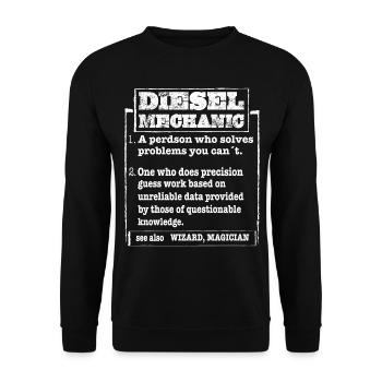 Idée cadeau de voiture mécanique - Sweat-shirt Unisexe - noir - Devant - Alina (178cm) & Michal (187cm)