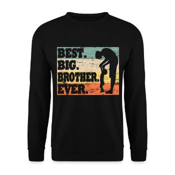 Big brother sibling family - Unisex Sweatshirt - black - Front - Alina (178cm) & Michal (187cm)