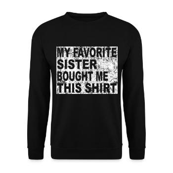 Großer Bruder Geschwister Familie - Unisex Pullover - Schwarz - Vorne - Alina (178cm) & Michal (187cm)