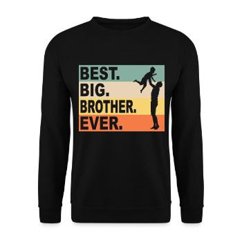 Big brother sibling family - Unisex Sweatshirt - black - Front - Alina (178cm) & Michal (187cm)