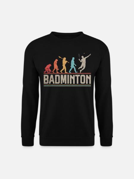 Entwicklung von Badminton Funny Shuttlecocks Birdie - Unisex Pullover - Schwarz