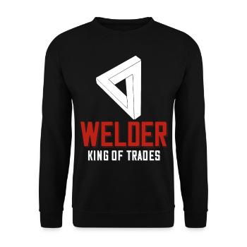 Welder saying for proud metal workers and - Unisex Sweatshirt - black - Front - Alina (178cm) & Michal (187cm)
