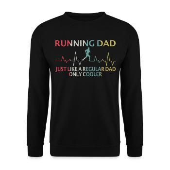 Idée de cadeau de course à papa de course - Sweat-shirt Unisexe - noir - Devant - Alina (178cm) & Michal (187cm)