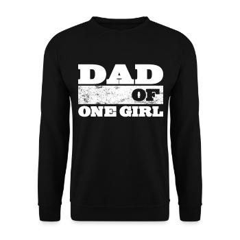 Papa papa d’une fille pour la fête des pères - Sweat-shirt Unisexe - noir - Devant - Alina (178cm) & Michal (187cm)