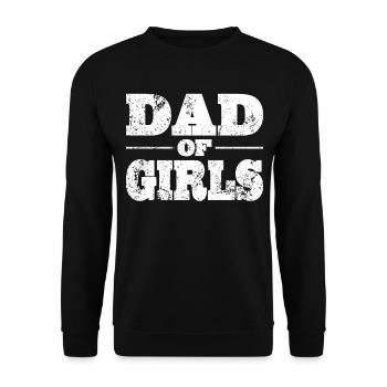 Papa Papa Papa des filles pour la fête des pères - Sweat-shirt Unisexe - noir - Devant - Alina (178cm) & Michal (187cm)
