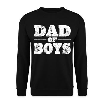 Papa Dad of Boys for Father's Day - Unisex Sweatshirt - black - Front - Alina (178cm) & Michal (187cm)