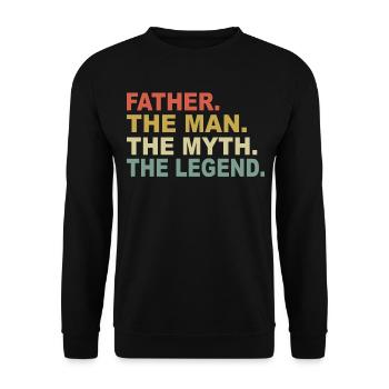 Papa Father L’homme pour la fête des pères - Sweat-shirt Unisexe - noir - Devant - Alina (178cm) & Michal (187cm)