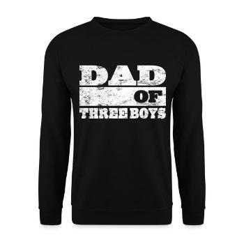 Papa Papa Papa de trois garçons pour l’idée cadeau de la fête des pères - Sweat-shirt Unisexe - noir - Devant - Alina (178cm) & Michal (187cm)
