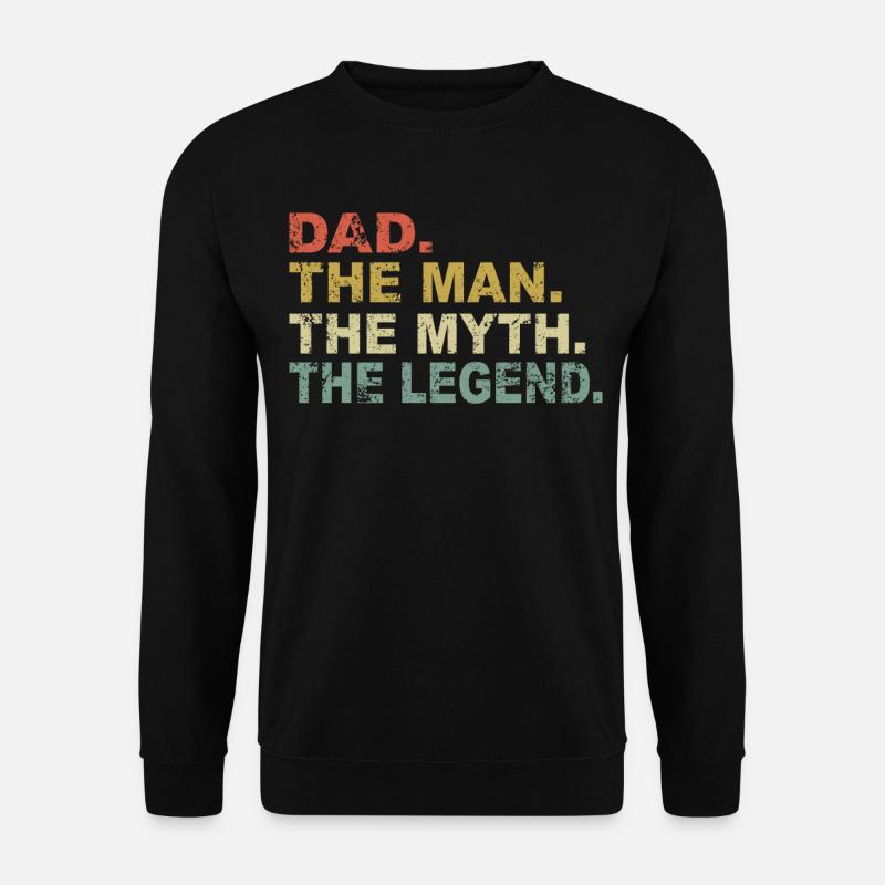 Papa Dad zum Vatertag Geschenkidee - Unisex Pullover - Schwarz