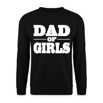 Papa Papa Papa des filles pour la fête des pères - Sweat-shirt Unisexe - noir - Devant - Alina (178cm) & Michal (187cm)