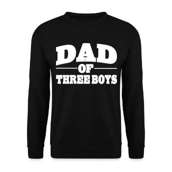 Papa Papa Père de trois garçons pour la fête des pères - Sweat-shirt Unisexe - noir - Devant - Alina (178cm) & Michal (187cm)