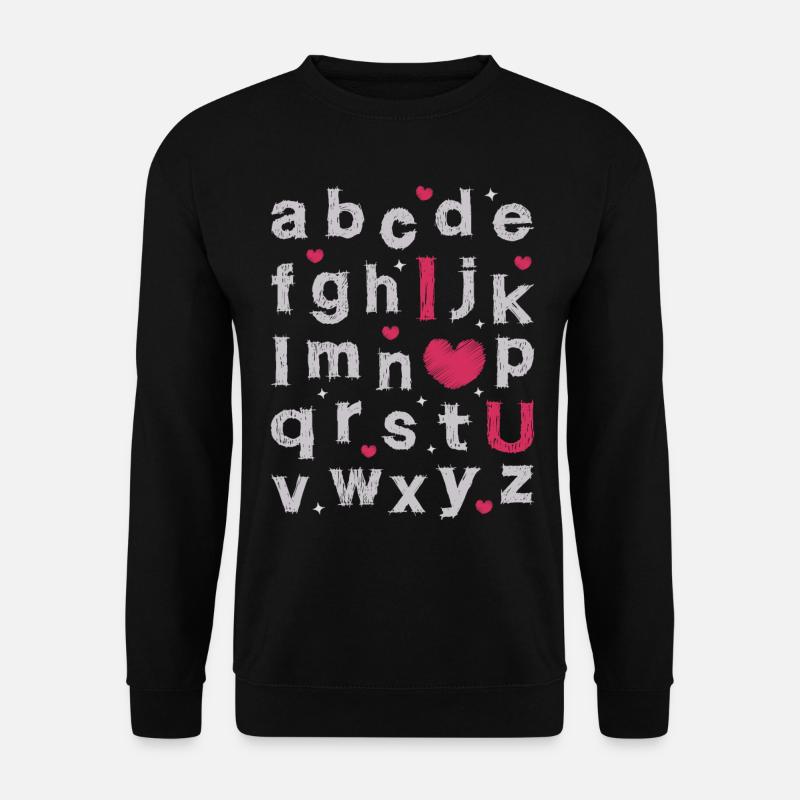 ABCD Ich liebe dich - Unisex Pullover - Schwarz