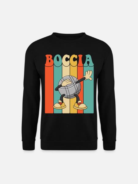 Giocatore di bocce che tampona la palla di bocce con le bocce - Felpa unisex - nero