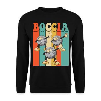 Boccia player dabbing boccia ball with boccia - Unisex Sweatshirt - black - Front - Alina (178cm) & Michal (187cm)