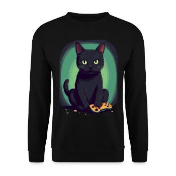 Gamer Black Cat Gaming Bombay Cats Gambler - Sweat-shirt Unisexe - noir - Devant - Alina (178cm) & Michal (187cm)