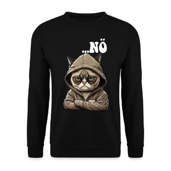 Nö! Neinsager - Mitarbeiter Arbeitskollegen - Unisex Pullover - Schwarz - Vorne - Alina (178cm) & Michal (187cm)