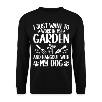 Gardener Dog Owner Dog Outfit for Garden - Unisex Sweatshirt - black - Front - Alina (178cm) & Michal (187cm)