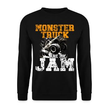 Monster Truck Are My Jam Monster Trucks - Unisex Sweatshirt - black - Front - Alina (178cm) & Michal (187cm)