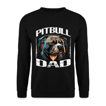 Pitbull Daddy Dad Cadeau - Sweat-shirt Unisexe - noir - Devant - Alina (178cm) & Michal (187cm)