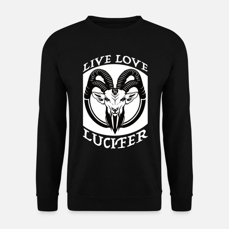 Occult Demon Lucifer goat Geschenkidee - Unisex Pullover - Schwarz