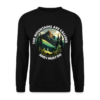 Dicton de feu de camp de camping - Sweat-shirt Unisexe - noir - Devant - Alina (178cm) & Michal (187cm)