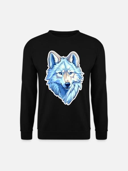 Costume de loup bleu loup-garou à tête et - Sweat-shirt Unisexe - noir