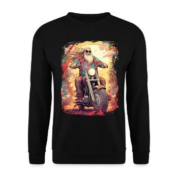 Tenue de motard de motocross pour les tours à moto - Sweat-shirt Unisexe - noir - Devant - Alina (178cm) & Michal (187cm)