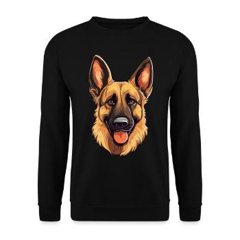 Juste une fille qui aime le berger allemand pour - Sweat-shirt Unisexe - noir - Devant - Alina (178cm) & Michal (187cm)