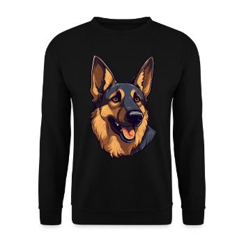Juste une fille qui aime le berger allemand pour - Sweat-shirt Unisexe - noir - Devant - Alina (178cm) & Michal (187cm)