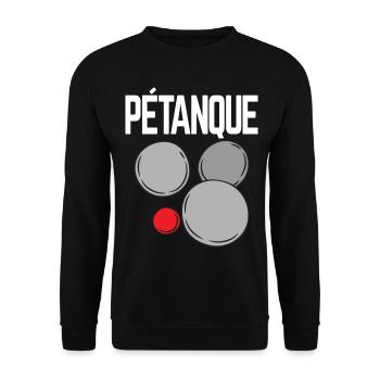 Boules de boules pour bouler et pétanque - Sweat-shirt Unisexe - noir - Devant - Alina (178cm) & Michal (187cm)