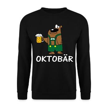Oktobär - Unisex Pullover - Schwarz - Vorne - Alina (178cm) & Michal (187cm)