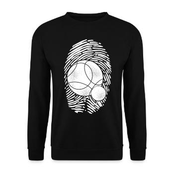 DNA Boule Fingerprint Bouler Boule Boules - Sweat-shirt Unisexe - noir - Devant - Alina (178cm) & Michal (187cm)