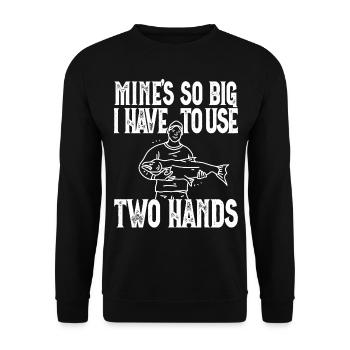 Des mines si grosses que je dois utiliser une perche à deux mains - Sweat-shirt Unisexe - noir - Devant - Alina (178cm) & Michal (187cm)
