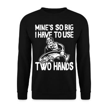 Des mines si grosses que je dois utiliser une perche à deux mains - Sweat-shirt Unisexe - noir - Devant - Alina (178cm) & Michal (187cm)