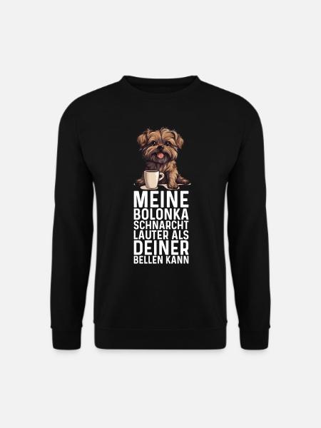 Meine Bolonka schnarcht lauter - Bolonka Zwetna - Unisex Pullover - Schwarz