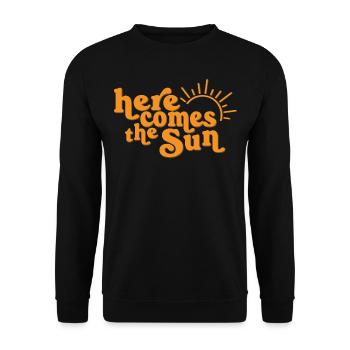 Here comes the sun - Unisex Sweatshirt - black - Front - Alina (178cm) & Michal (187cm)