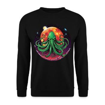 Immortal Cthulhu monster in space - Unisex Sweatshirt - black - Front - Alina (178cm) & Michal (187cm)