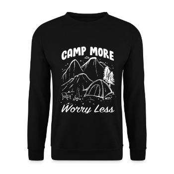 Dicton de feu de camp de camping - Sweat-shirt Unisexe - noir - Devant - Alina (178cm) & Michal (187cm)
