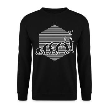 Men's Paddle Tennis Paddle Racket - Unisex Sweatshirt - black - Front - Alina (178cm) & Michal (187cm)