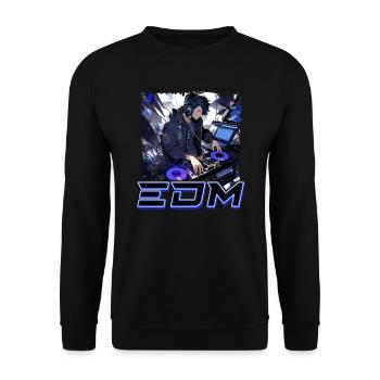 EDM Music Album Cover - Anime Shirt - Unisex Sweatshirt - black - Front - Alina (178cm) & Michal (187cm)
