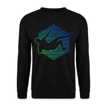 Climber Boulder Bouldering Climber Women - Unisex Sweatshirt - black - Front - Alina (178cm) & Michal (187cm)