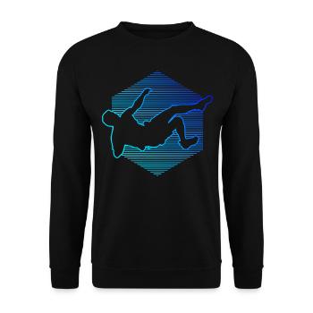 Grimpeur Escalade Hommes Escalade Femmes Escalade Bloc - Sweat-shirt Unisexe - noir - Devant - Alina (178cm) & Michal (187cm)