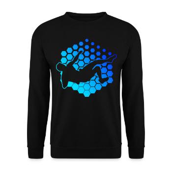 Climbing Climbing Climber Bouldering Bouldering - Unisex Sweatshirt - black - Front - Alina (178cm) & Michal (187cm)